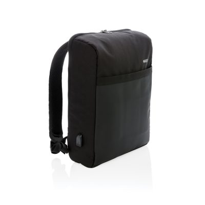 Антикражный рюкзак Swiss Peak 15″  с RFID защитой и разъемом USB, черный, изображение 1