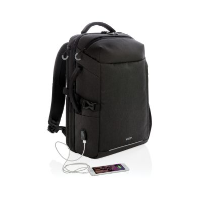 Рюкзак для путешествий Swiss Peak XXL Weekend с RFID защитой и разъемом USB, черный, изображение 4