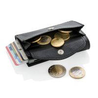 Кошелек с отделением для монет и держателем для карт C-Secure RFID, черный, изображение 4