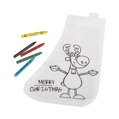 Мешок-раскраска «Merry christmas» с восковыми мелками, изображение 1