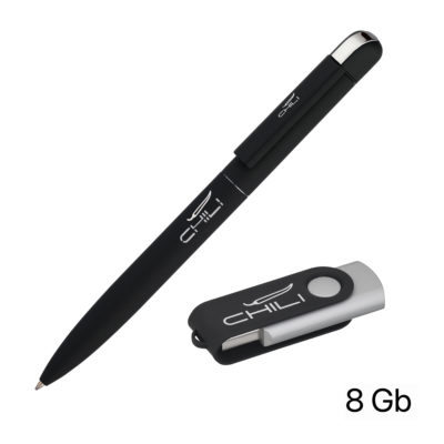 Набор ручка + флеш-карта 8 Гб в футляре, покрытие soft touch — 6877-3S/8Gb_7, изображение 2