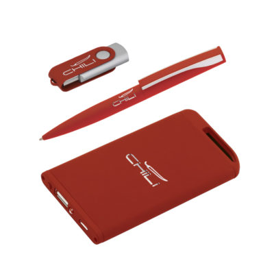 Набор ручка + флеш-карта 8Гб + зарядное устройство 4000 mAh, soft touch — 6873-4S/8Gb_7, изображение 1