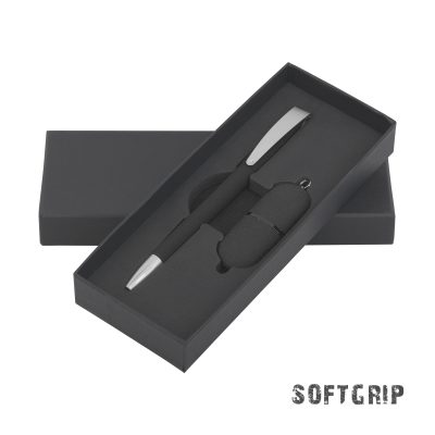 Набор ручка + флеш-карта 16 Гб в футляре, покрытие soft grip — 8852-3_7, изображение 1