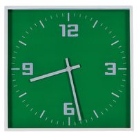 Часы настенные «КВАДРАТ»; зеленый, 30*30 см; пластик; без элементов питания, изображение 1