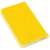 Универсальный аккумулятор «Softi» (4000mAh),желтый, 7,5х12,1х1,1см, искусственная кожа,пласт — 23100/03_1, изображение 2