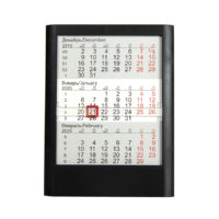 Календарь настольный на 2 года ; черный; 12,5х16 см; пластик; тампопечать, шелкография — 9539/35_1, изображение 1