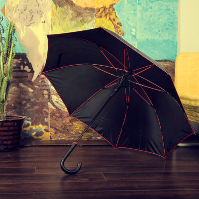 Зонт-трость BACK TO BLACK, пластиковая ручка, полуавтомат — 7432/24_1, изображение 5