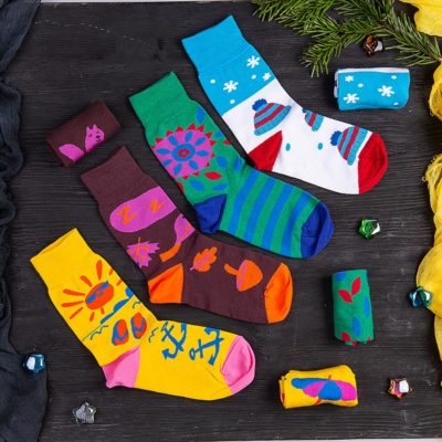 Подарочный набор 4SEASONS», 4 пары тематических носков, изображение 3