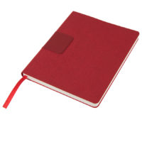Бизнес-блокнот «Tweedi», 150х180 мм, красный, кремовая бумага, гибкая обложка, в линейку — 21217/08_1, изображение 1