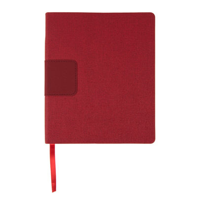 Бизнес-блокнот «Tweedi», 150х180 мм, красный, кремовая бумага, гибкая обложка, в линейку — 21217/08_1, изображение 2