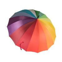 Зонт-трость  «Радуга», пластиковая ручка, полуавтомат, изображение 2