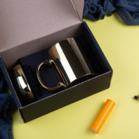 Набор подарочный SHINING BEAUTY: кружка, расческа, коробка, золотой, изображение 2