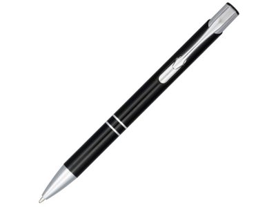 Кнопочная шариковая ручка Moneta из анодированного алюминия, черные чернила, черный — 10758300_2, изображение 1