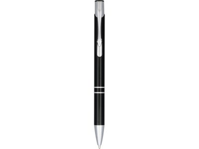 Кнопочная шариковая ручка Moneta из анодированного алюминия, черные чернила, черный — 10758300_2, изображение 2