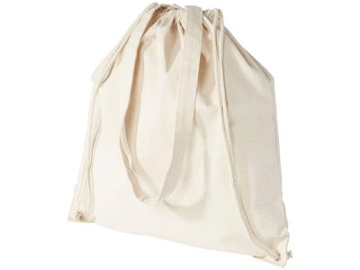 Рюкзак со шнурком Eliza из хлопчатобумажной ткани плотностью 240 г/м², натуральный — 12027600_2, изображение 4