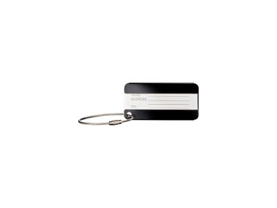 Бирка для багажа WENGER, черная, алюминий, 8 x 0,3 x 4 см, изображение 1