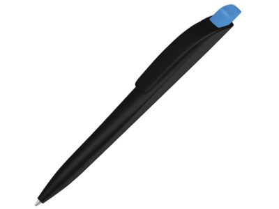 Ручка шариковая пластиковая Stream, черный/голубой — 187903.12_2, изображение 1