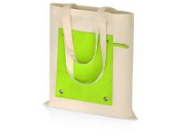 Складная хлопковая сумка для шопинга Gross с карманом, зеленое яблоко — 955103_2, изображение 1