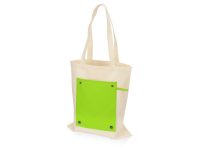 Складная хлопковая сумка для шопинга Gross с карманом, зеленое яблоко — 955103_2, изображение 2