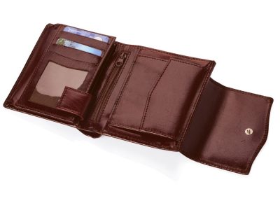 Портмоне с отделениями для кредитных карт и монет, коричневый — 559708_2, изображение 2
