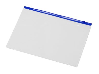 Папка на молнии формата А4, цвет — молнии синий, изображение 1