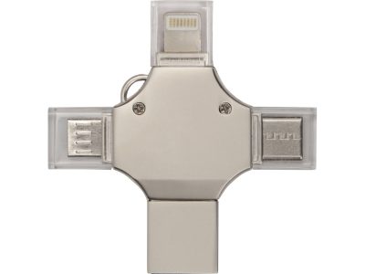 USB-флешка 3.0 на 32 Гб 4-в-1 Ultra, серебристый, изображение 6