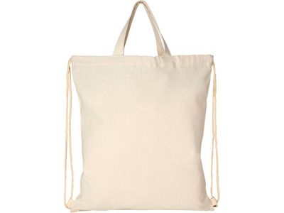 Рюкзак со шнурком Pheebs из 210 г/м² переработанного хлопка, натуральный — 12046000_2, изображение 2