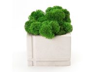 Кашпо бетонное со мхом (квадрат-циркон мох зеленый), QRONA — 4500618_2, изображение 2