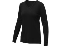 Женский пуловер с V-образным вырезом Stanton, черный, изображение 1