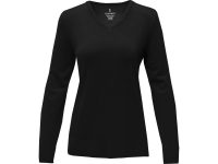Женский пуловер с V-образным вырезом Stanton, черный, изображение 2