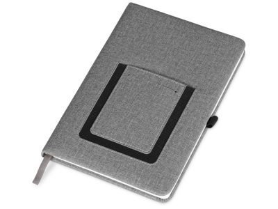 Блокнот Pocket 140*205 мм с карманом для телефона, серый — 787150_2, изображение 1