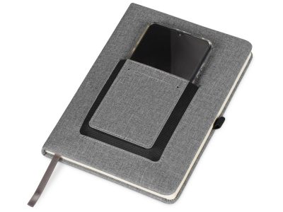 Блокнот Pocket 140*205 мм с карманом для телефона, серый — 787150_2, изображение 2