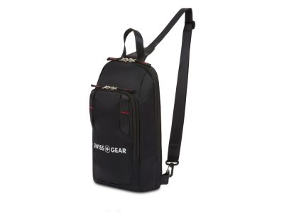Рюкзак SWISSGEAR с одним плечевым ремнем, черный/красный, полиэстер рип-стоп, 18 x 5 x 33 см, 4 л — 73376_2, изображение 1
