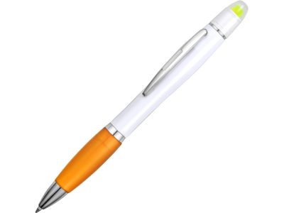 Ручка шариковая с восковым маркером белая/оранжевая — 73310.13_2, изображение 1