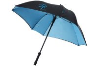 Зонт трость Square, полуавтомат 23, черный/синий — 10906500_2, изображение 3