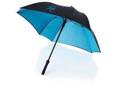 Зонт трость Square, полуавтомат 23, черный/синий — 10906500_2, изображение 7