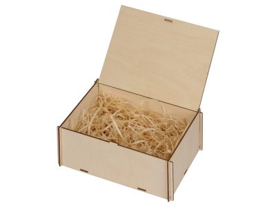 Деревянная коробка для гирлянды с наполнителем-стружкой Ларь, изображение 2