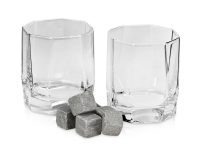 Набор для виски: 2 бокала, 6 камней, мешочек, коробка, изображение 2