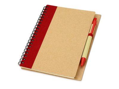 Блокнот Priestly с ручкой, красный — 10626800_2, изображение 1