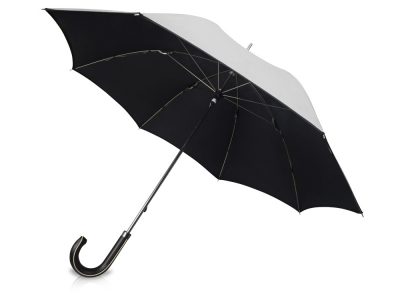 Зонт трость Ривер, механический 23, серебристый/черный — 10904401_2, изображение 1