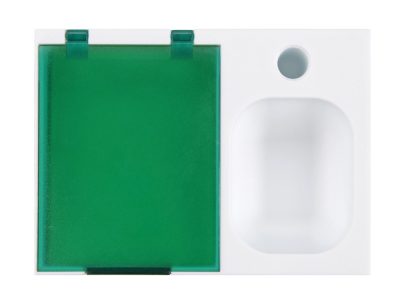 Подставка под ручку и скрепки Потакет, белый/зеленый — 599403_2, изображение 4