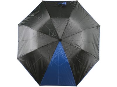 Зонт складной Логан полуавтомат, черный/синий, изображение 1
