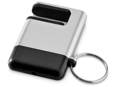 Подставка-брелок для мобильного телефона GoGo, серебристый/черный — 12348100_2, изображение 1