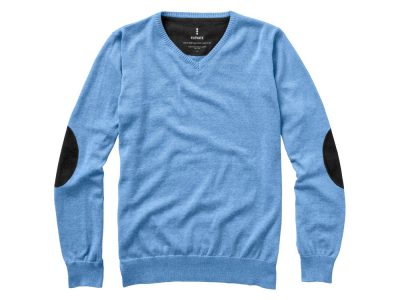 Пуловер Spruce мужской с V-образным вырезом, светло-синий, изображение 3