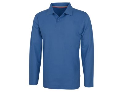Рубашка поло Point мужская с длинным рукавом, небесно-голубой, изображение 1