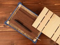 Подарочная деревянная коробка, синий — 625039_2, изображение 2