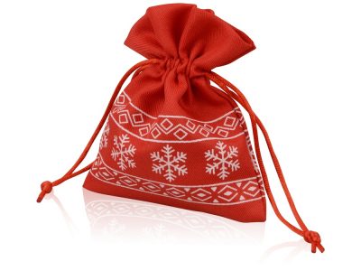 Мешочек подарочный новогодний, хлопок, малый, красный — 995017_2, изображение 1