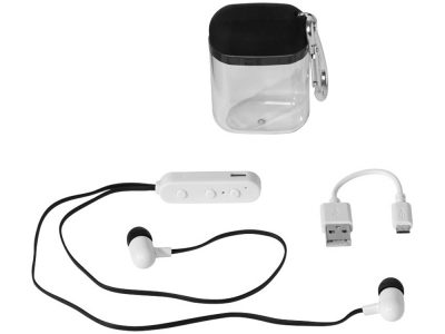 Наушники с функцией Bluetooth® с чехлом с карабином, черный — 13423900_2, изображение 1