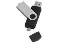 USB/micro USB-флешка 2.0 на 16 Гб Квебек OTG, черный — 6201.07.16_2, изображение 1