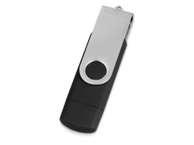 USB/micro USB-флешка 2.0 на 16 Гб Квебек OTG, черный — 6201.07.16_2, изображение 3